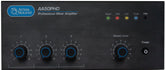 Professional audio amplifier AA4HD with sleek design and multiple input options for high-quality sound performance.